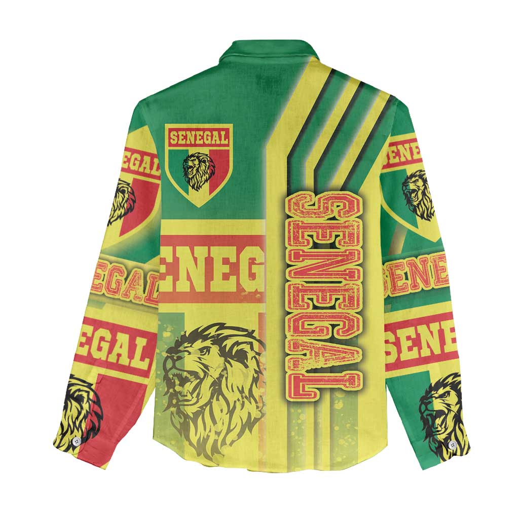 Senegal Soccer Women Casual Shirt Lions of Teranga Football - Road To Champion