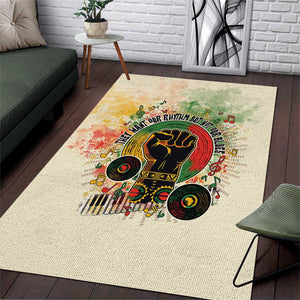 They Want Our Rhythm Not Our Blues Area Rug Afro Pride Music