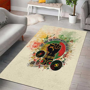 They Want Our Rhythm Not Our Blues Area Rug Afro Pride Music