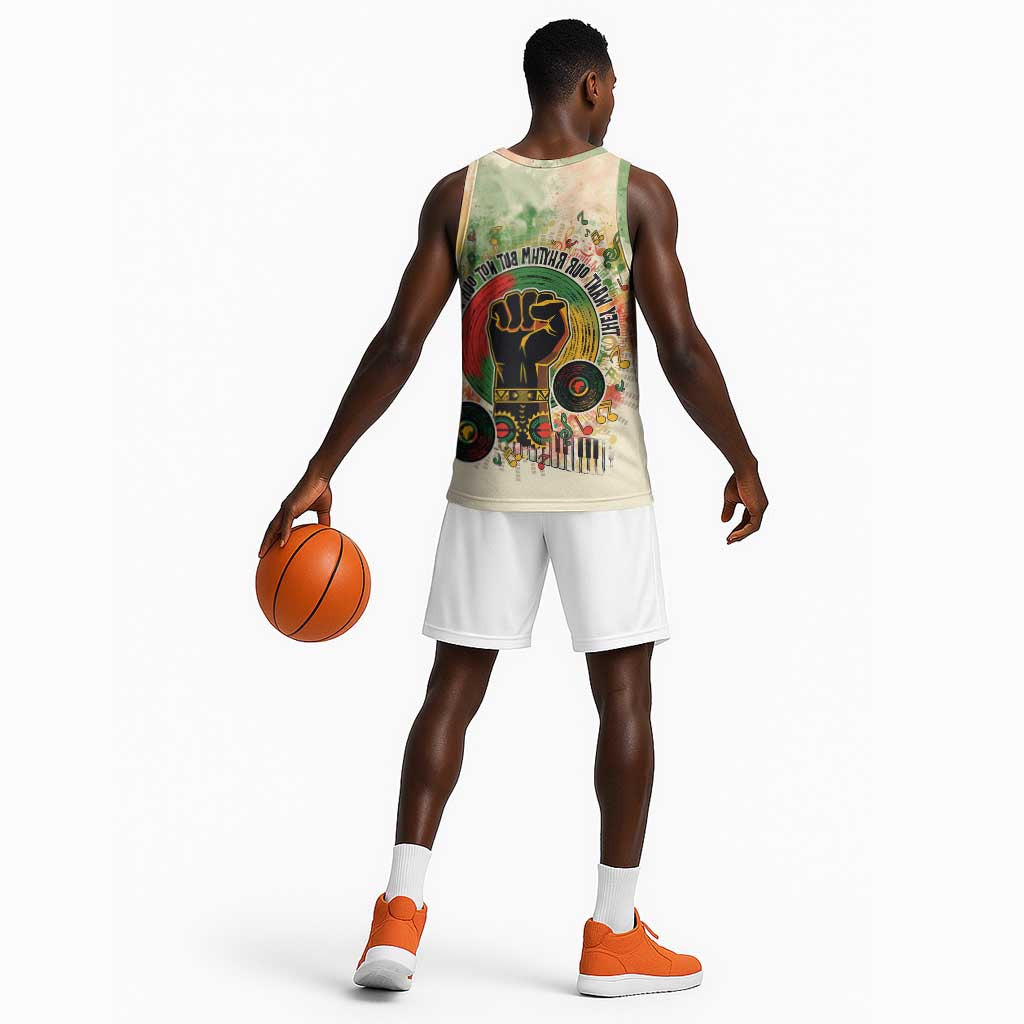 They Want Our Rhythm Not Our Blues Basketball Jersey Afro Pride Music - African Pride