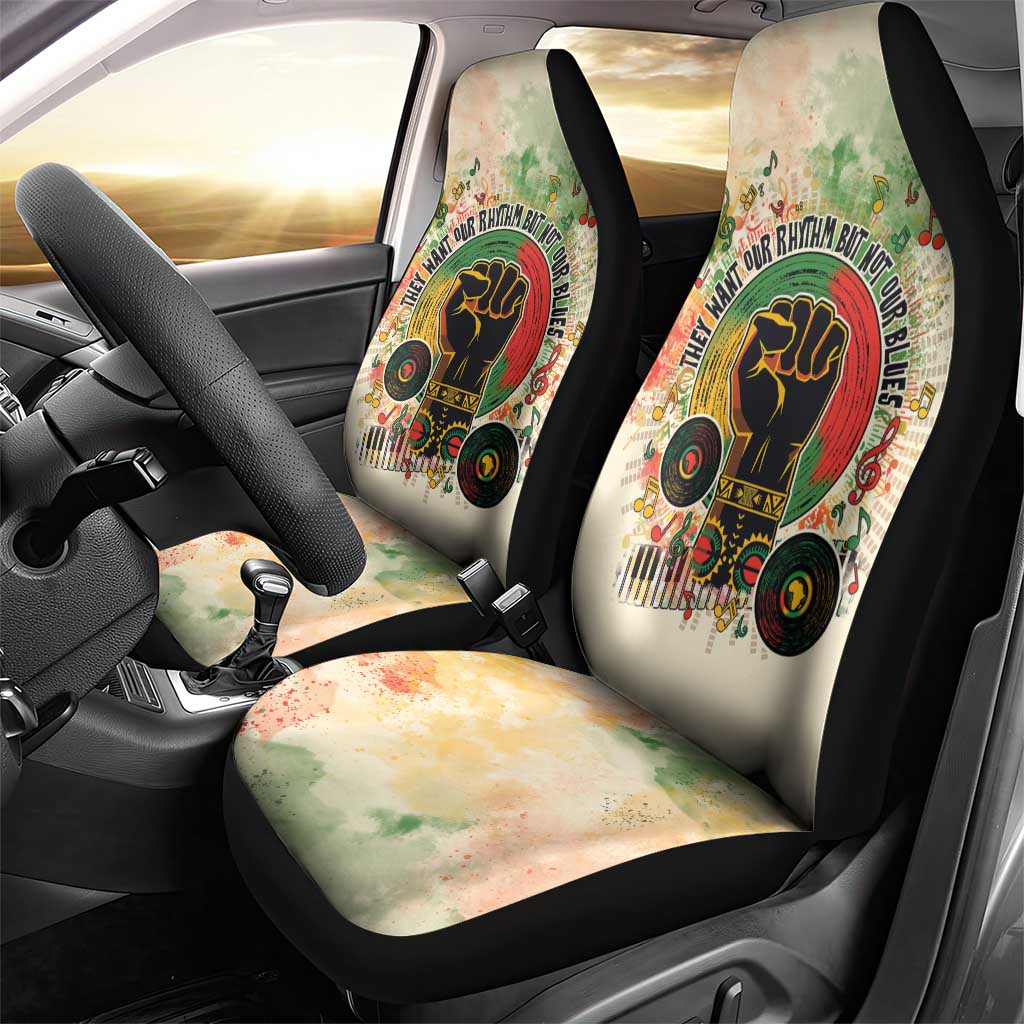 They Want Our Rhythm Not Our Blues Car Seat Cover Afro Pride Music