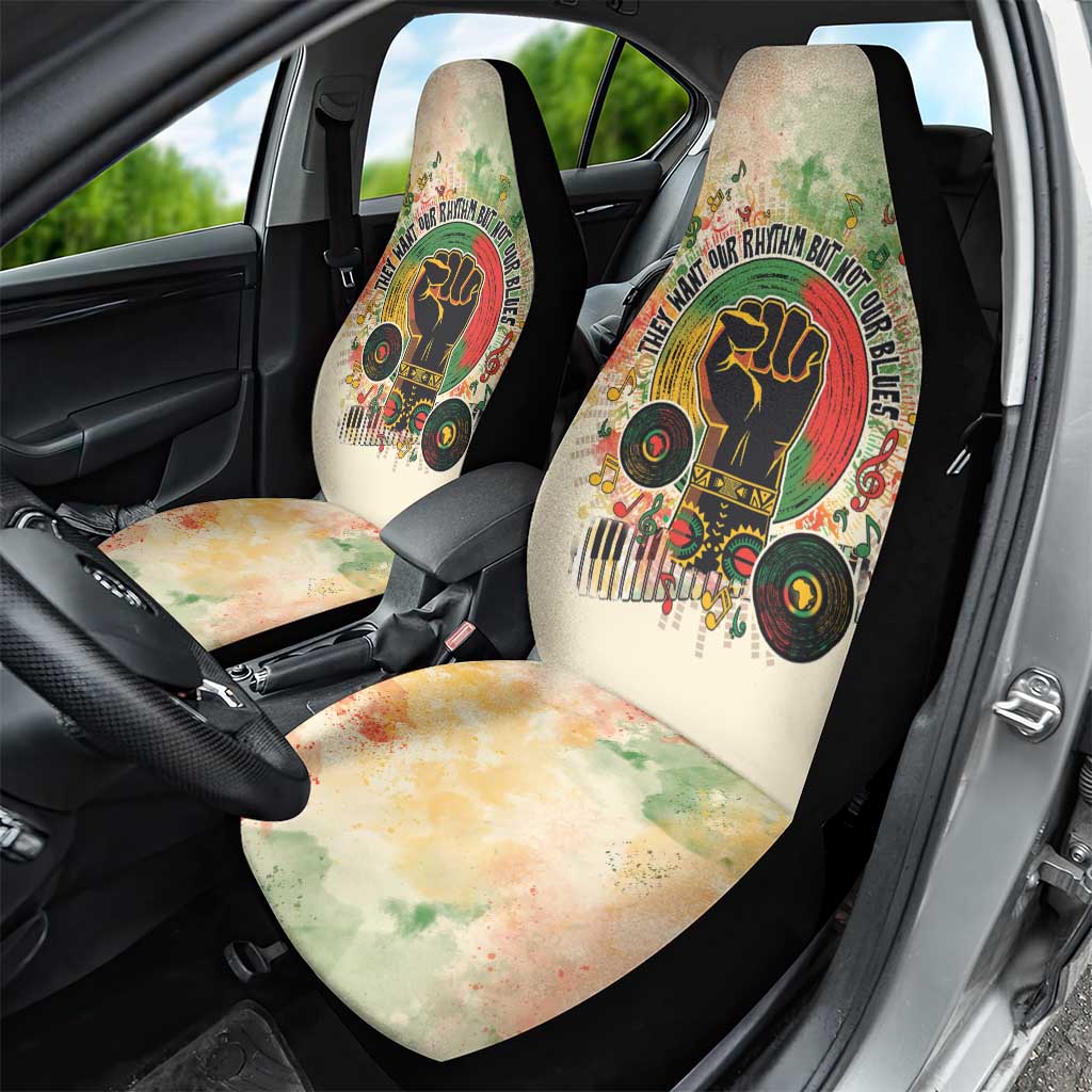 They Want Our Rhythm Not Our Blues Car Seat Cover Afro Pride Music