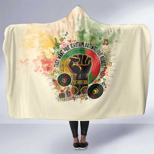 They Want Our Rhythm Not Our Blues Hooded Blanket Afro Pride Music