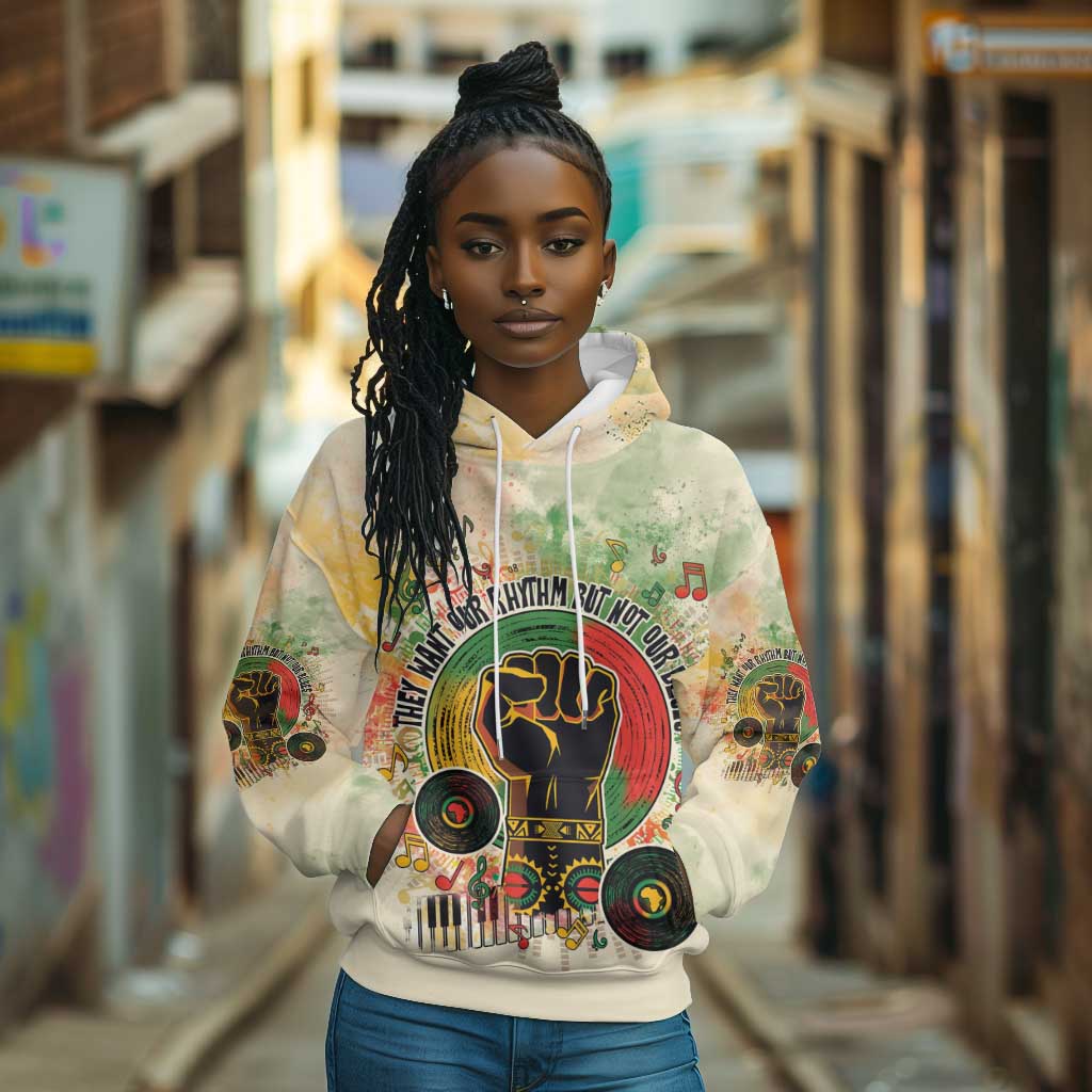 They Want Our Rhythm Not Our Blues Hoodie Afro Pride Music