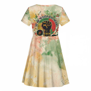 They Want Our Rhythm Not Our Blues Kid Short Sleeve Dress Afro Pride Music