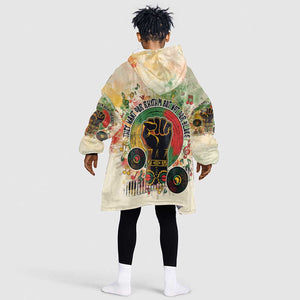 They Want Our Rhythm Not Our Blues Kid Wearable Blanket Hoodie Afro Pride Music