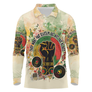 They Want Our Rhythm Not Our Blues Long Sleeve Polo Shirt Afro Pride Music
