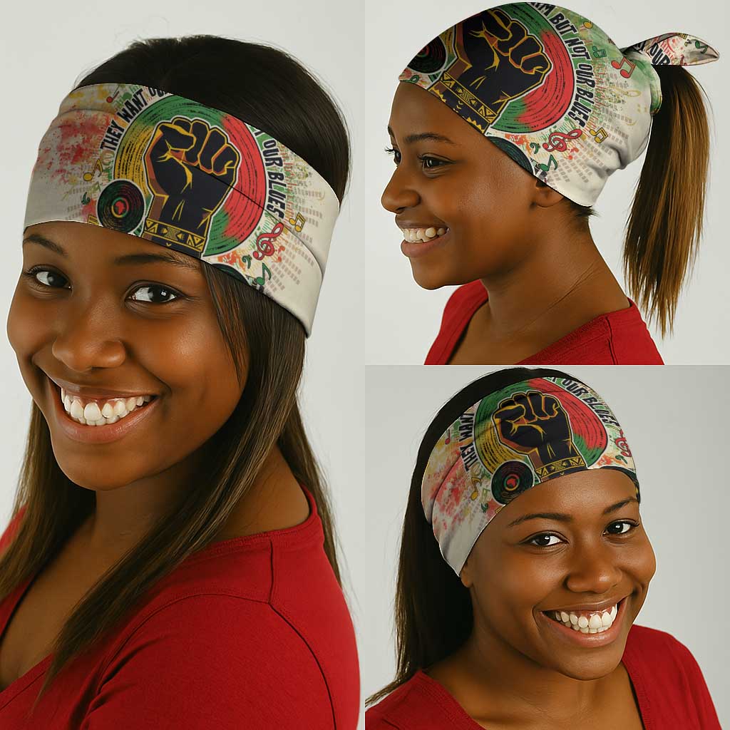 They Want Our Rhythm Not Our Blues Neck Gaiter Afro Pride Music DT03