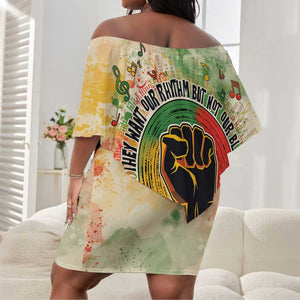 They Want Our Rhythm Not Our Blues Off Shoulder Short Dress Afro Pride Music