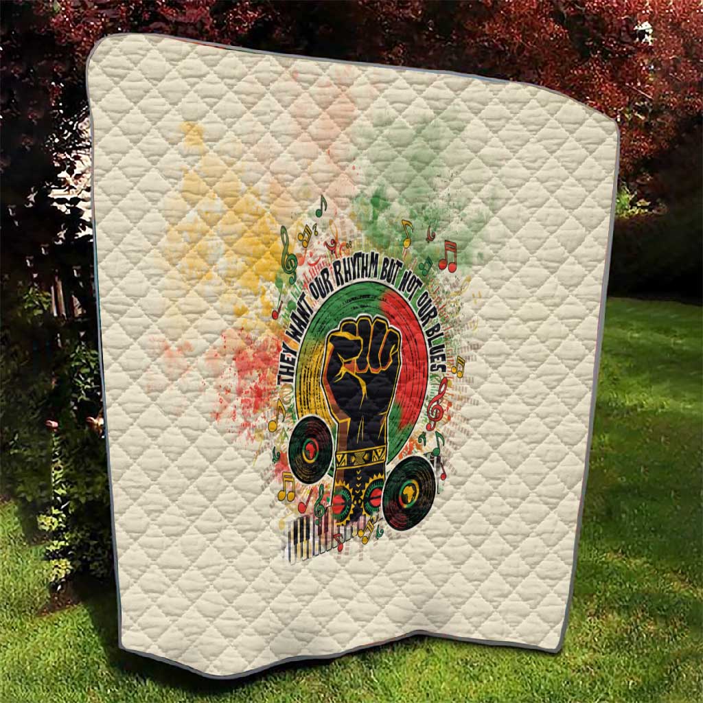 They Want Our Rhythm Not Our Blues Quilt Afro Pride Music