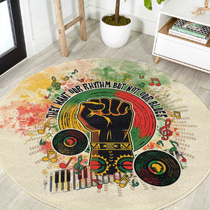 They Want Our Rhythm Not Our Blues Round Carpet Afro Pride Music