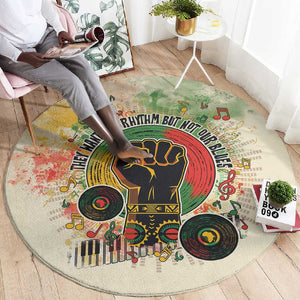 They Want Our Rhythm Not Our Blues Round Carpet Afro Pride Music
