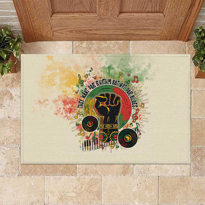 They Want Our Rhythm Not Our Blues Rubber Doormat Afro Pride Music