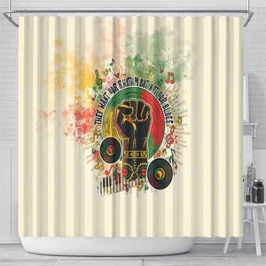 They Want Our Rhythm Not Our Blues Shower Curtain Afro Pride Music