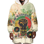 They Want Our Rhythm Not Our Blues Wearable Blanket Hoodie Afro Pride Music