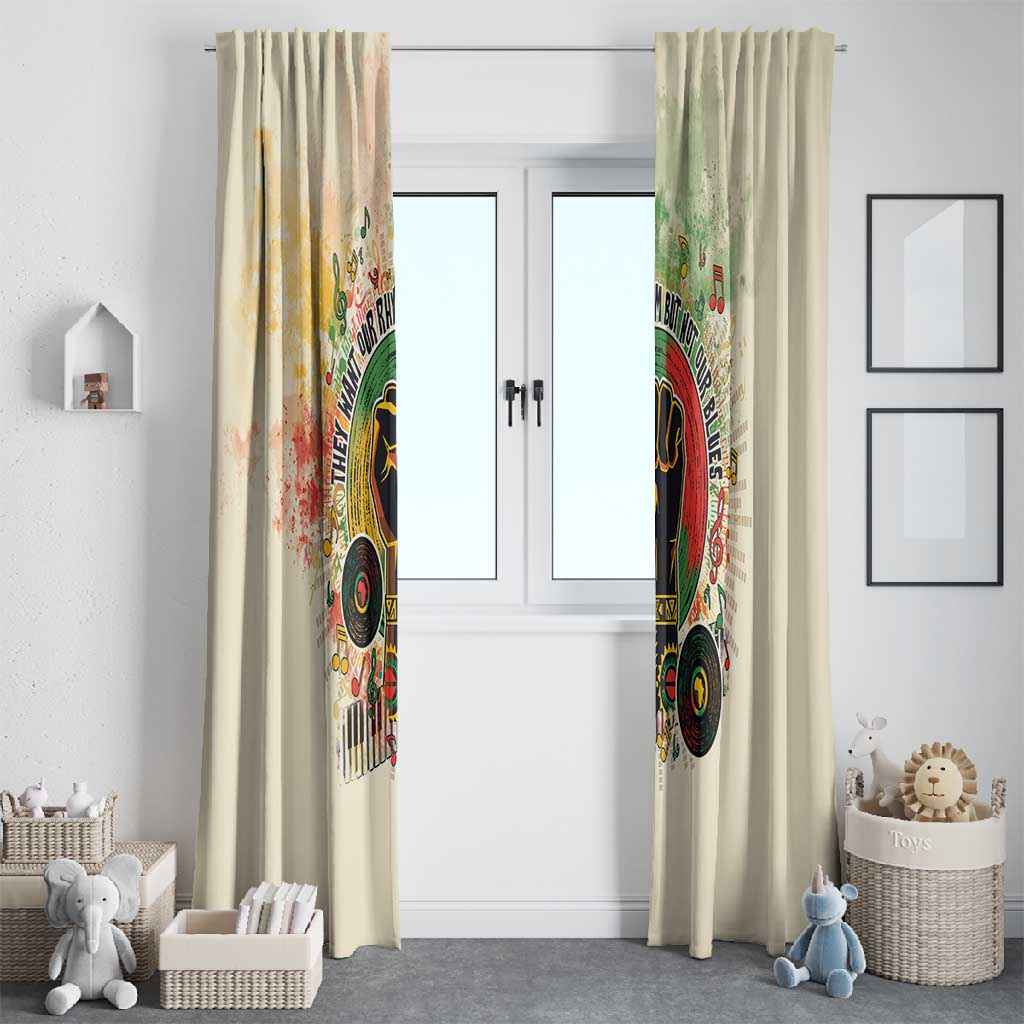 They Want Our Rhythm Not Our Blues Window Curtain Afro Pride Music