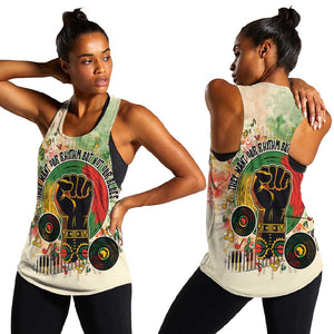 They Want Our Rhythm Not Our Blues Women Racerback Tank Afro Pride Music