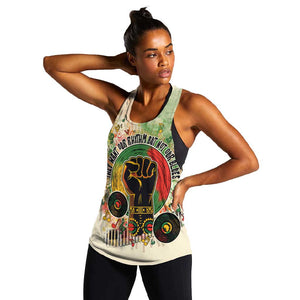 They Want Our Rhythm Not Our Blues Women Racerback Tank Afro Pride Music