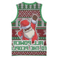 Black Santa Fist Christmas Africa Basketball Jersey All Power to the People - African Pride