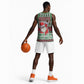 Black Santa Fist Christmas Africa Basketball Jersey All Power to the People - African Pride