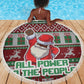 Black Santa Fist Christmas Africa Beach Blanket All Power to the People