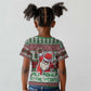 Black Santa Fist Christmas Africa Kid T shirt All Power to the People