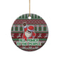 Black Santa Fist Christmas Africa Ceramic Ornament All Power to the People DT03