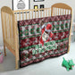 Black Santa Fist Christmas Africa Quilt All Power to the People