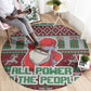 Black Santa Fist Christmas Africa Round Carpet All Power to the People
