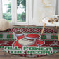 Black Santa Fist Christmas Africa Round Carpet All Power to the People