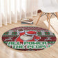 Black Santa Fist Christmas Africa Round Carpet All Power to the People