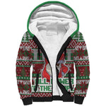 Black Santa Fist Christmas Africa Sherpa Hoodie All Power to the People