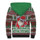 Black Santa Fist Christmas Africa Sherpa Hoodie All Power to the People
