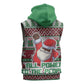 Black Santa Fist Christmas Africa Sleeveless Hoodie All Power to the People - African Pride