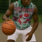 Black Santa Fist Christmas Africa Sleeveless Zip Hoodie All Power to the People - African Pride