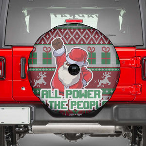 Black Santa Fist Christmas Africa Spare Tire Cover All Power to the People