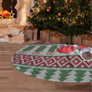 Black Santa Fist Christmas Africa Tree Skirt All Power to the People