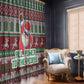 Black Santa Fist Christmas Africa Window Curtain All Power to the People