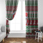 Black Santa Fist Christmas Africa Window Curtain All Power to the People