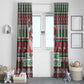 Black Santa Fist Christmas Africa Window Curtain All Power to the People