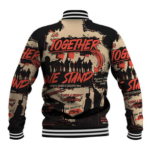 Together We Stand African American Baseball Jacket Important Milestones History Vintage