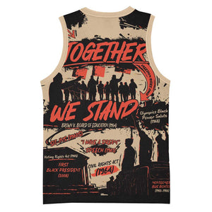 Together We Stand African American Basketball Jersey Important Milestones History Vintage DT03