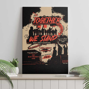 Together We Stand African American Canvas Wall Art Important Milestones History Vintage