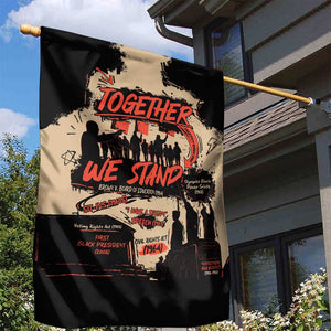 Together We Stand African American Garden Flag Important Milestones History Vintage
