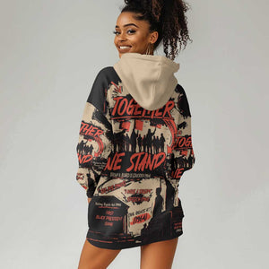 Together We Stand African American Hoodie Dress Important Milestones History Vintage
