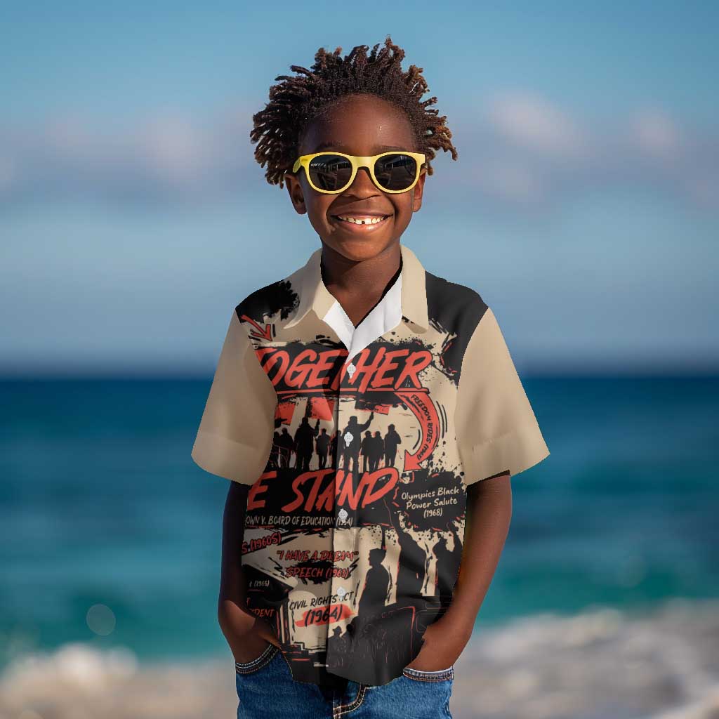 Together We Stand African American Kid Hawaiian Shirt Important Milestones History Vintage