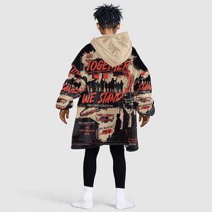 Together We Stand African American Kid Wearable Blanket Hoodie Important Milestones History Vintage