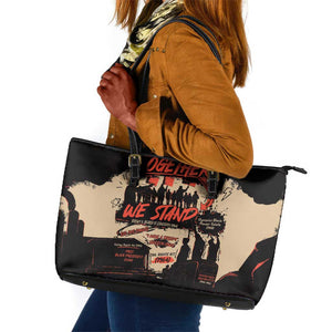 Together We Stand African American Leather Tote Bag Important Milestones History Vintage