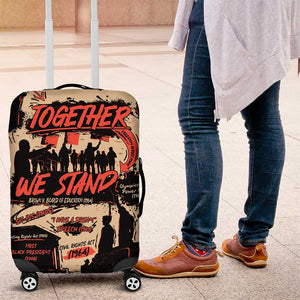 Together We Stand African American Luggage Cover Important Milestones History Vintage