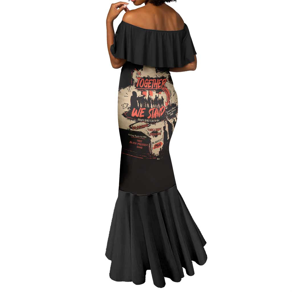 Together We Stand African American Mermaid Dress Important Milestones History Vintage